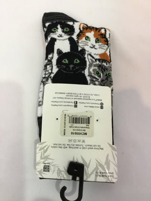 Black/Multi Cat Socks