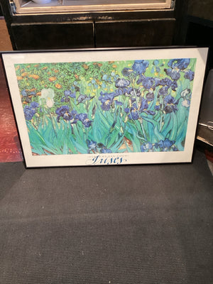 Van Gogh Impressionism Blue Iris Framed Art