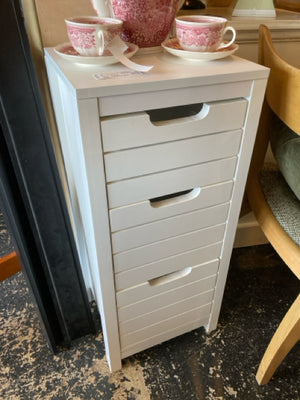 Laquered Drawers White Chest/Dresser