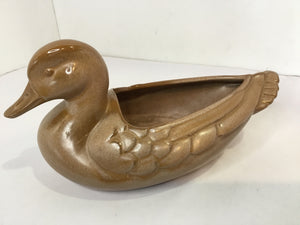 FRANKOMA Brown Pottery Duck Planter