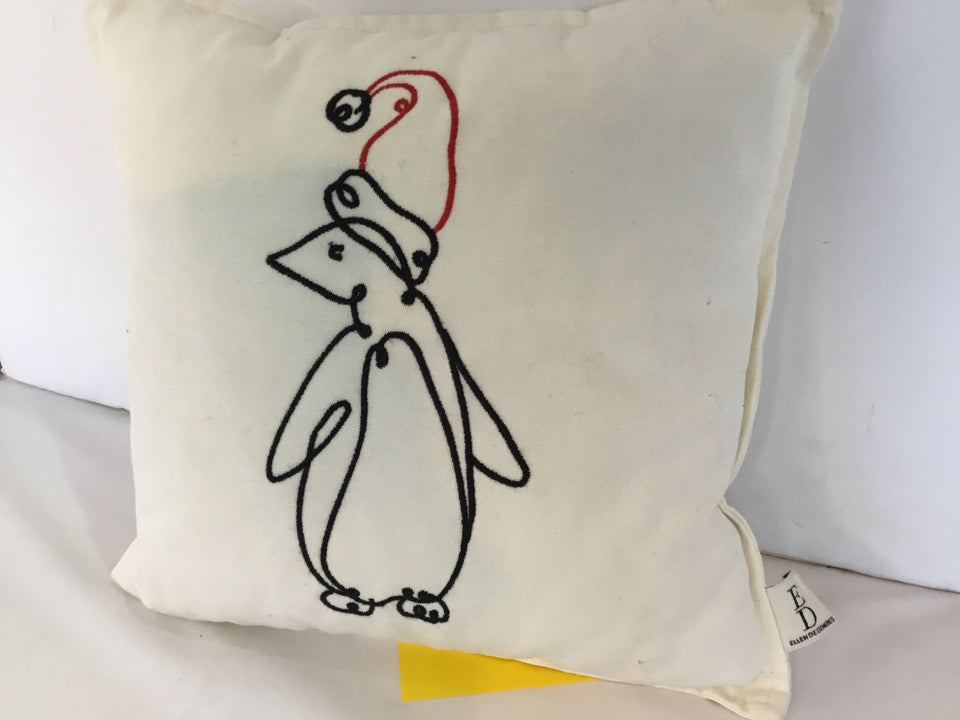Ellen Degeneres White/Black Penguin Pillow