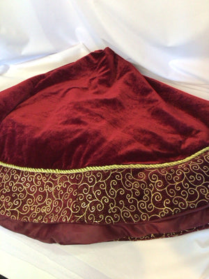 Tree Skirt Burgundy Velvet Holiday Item