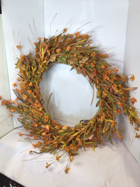 Fall Orange/Brown Wreath Holiday Item