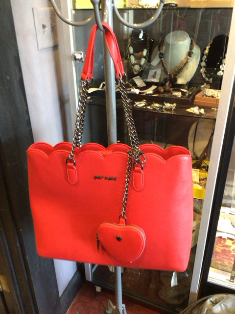 Betsey Johnson Red Scalloped Purse