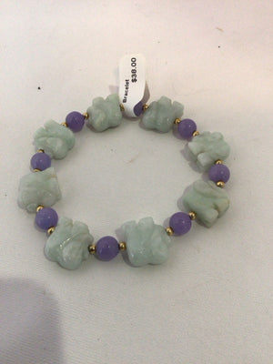 Blue/Pink Elephant Semi Precious Bracelet