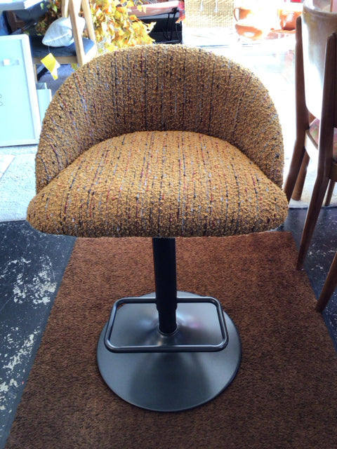 New Pacific Direct Adjustable Upholstered Swivel Yellow/Multi Barstool/Bar Stool