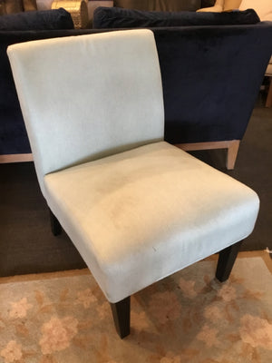 Noble House Slipper Chenille Aqua Chair