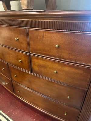 Wood 10 Drawers Brown Dresser/Chest