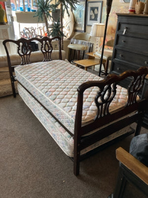 Twin Trundle Brown Bed