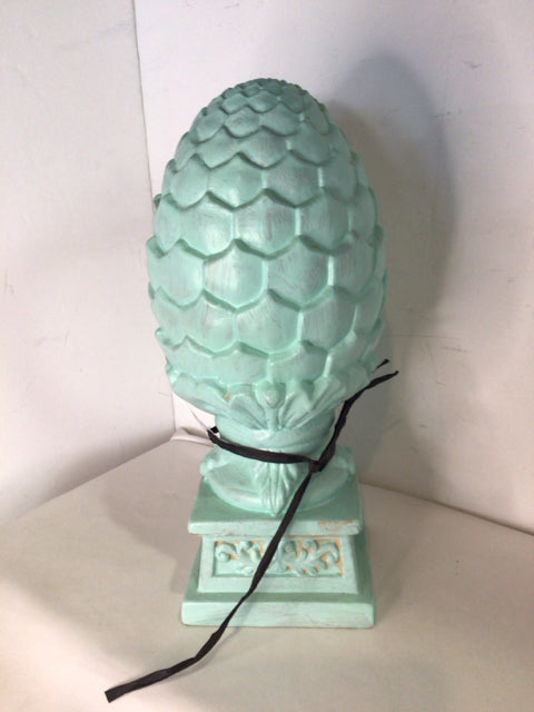 Outdoor/Outside Aqua Painted Artichoke Garden Access.