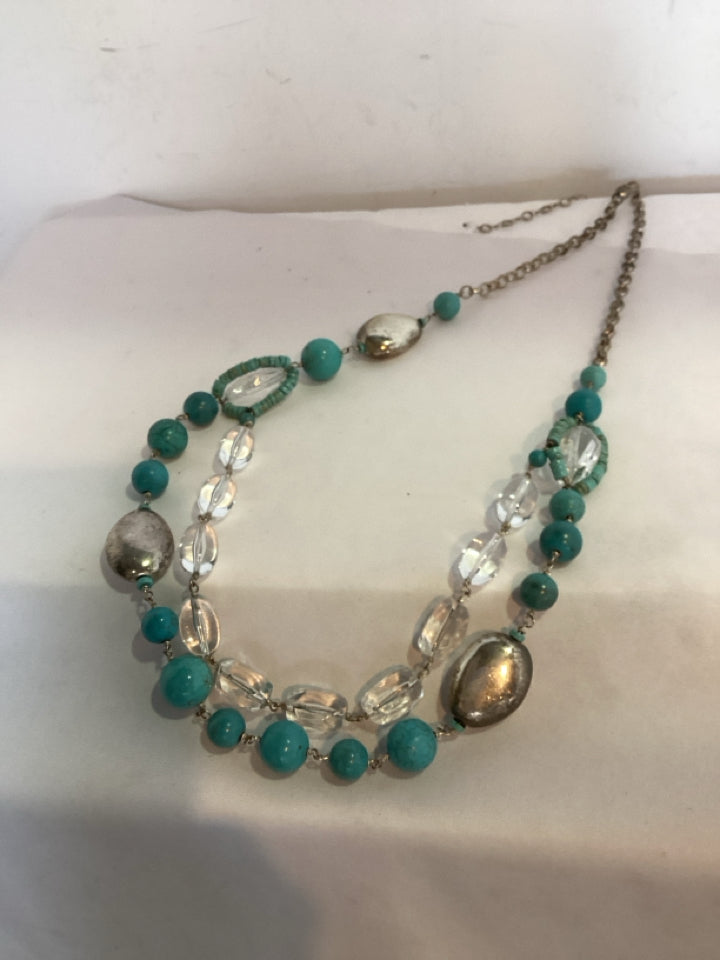 Glass Turquoise Necklace
