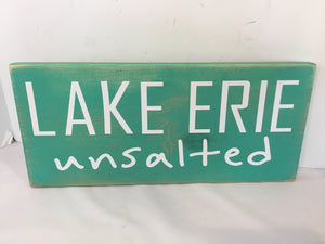 Aqua Wood Lake Sign