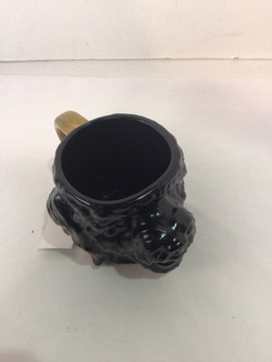 Black/Gold Ceramic Dog Mug