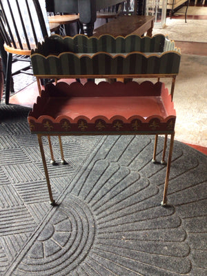 Nesting Metal Side/End Black/Brown Table