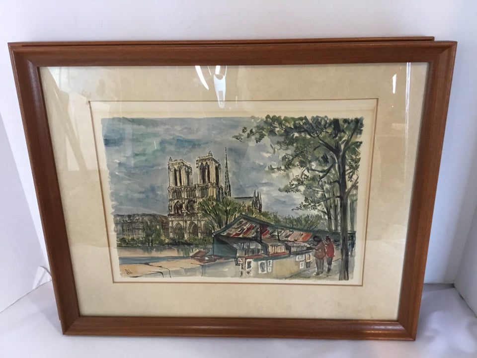 Paris Multi-Color City Scape Framed Art