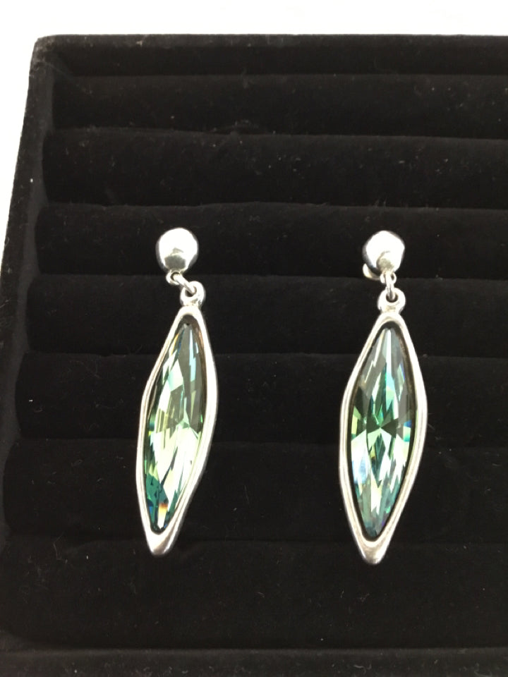 UNOde50 Sterling Silver Green Earrings