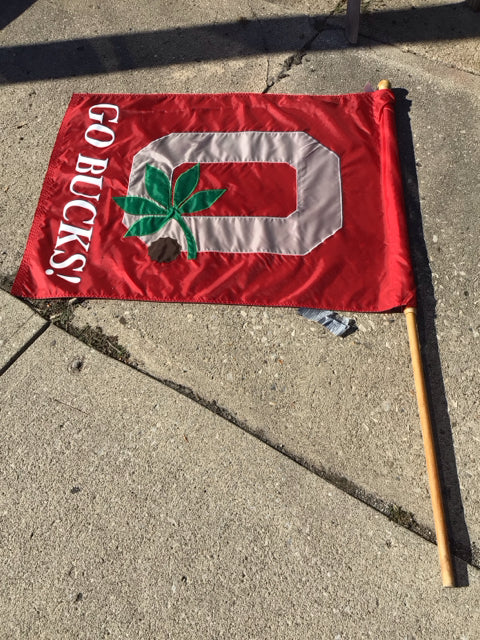 Red/Gray Nylon Buckeye Ohio State Flag
