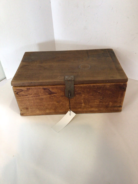 Wood Lidded Brown Box