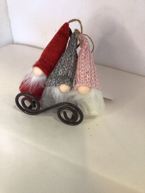 Set of 3 Sweater Gnome Ornament
