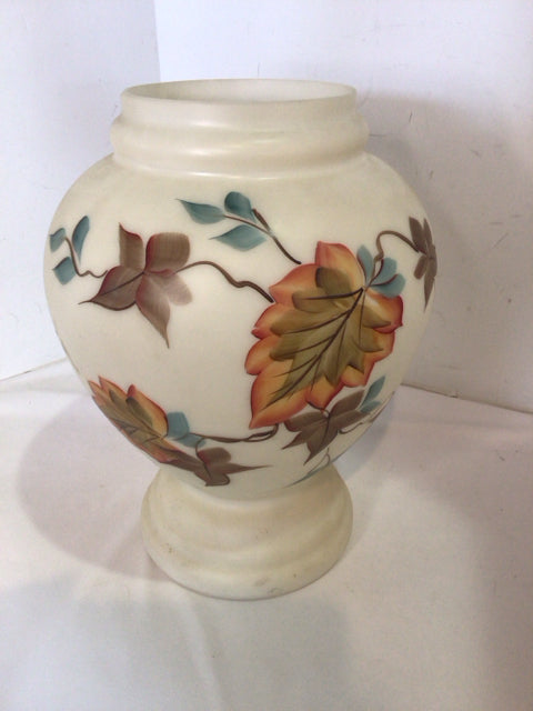 White/Multi Glass Floral Vase