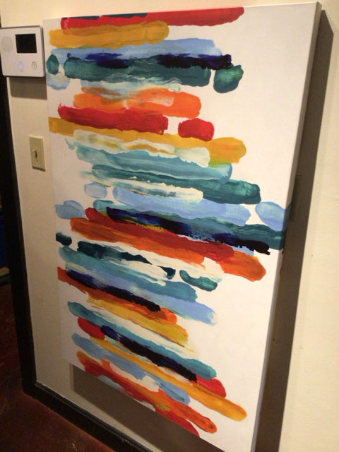 Multi-Color Canvas Abstract Stretch Canvas Art