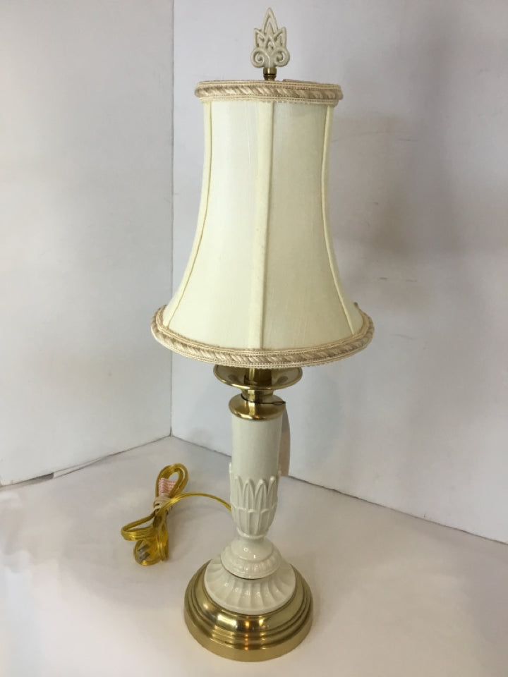 Lenox White/Gold Ceramic Lamp