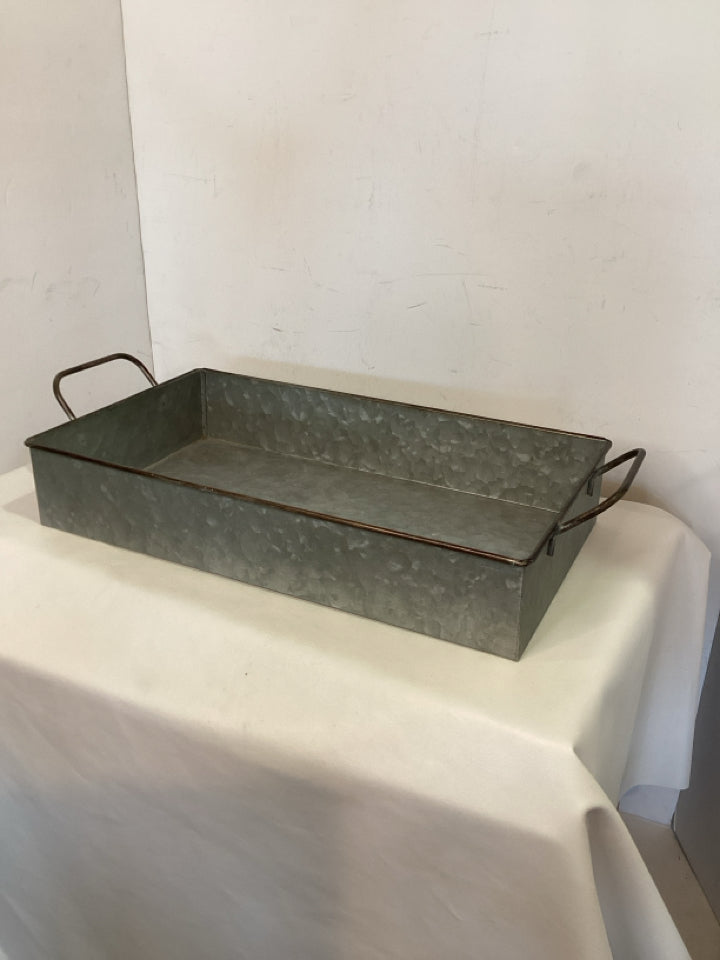 Galvanized Steel Handles Tray