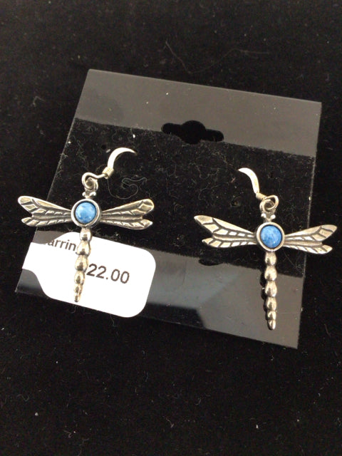Sterling Silver Dragonfly Earrings