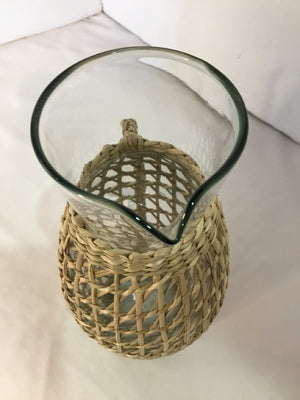 Mid-Century Natural Glass Pitcher