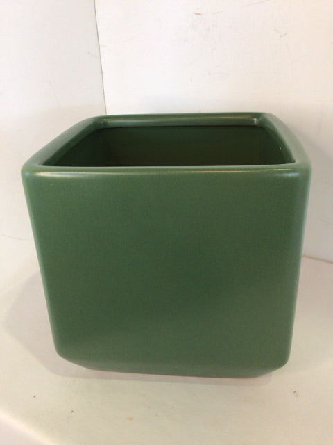 Green Ceramic Square Planter