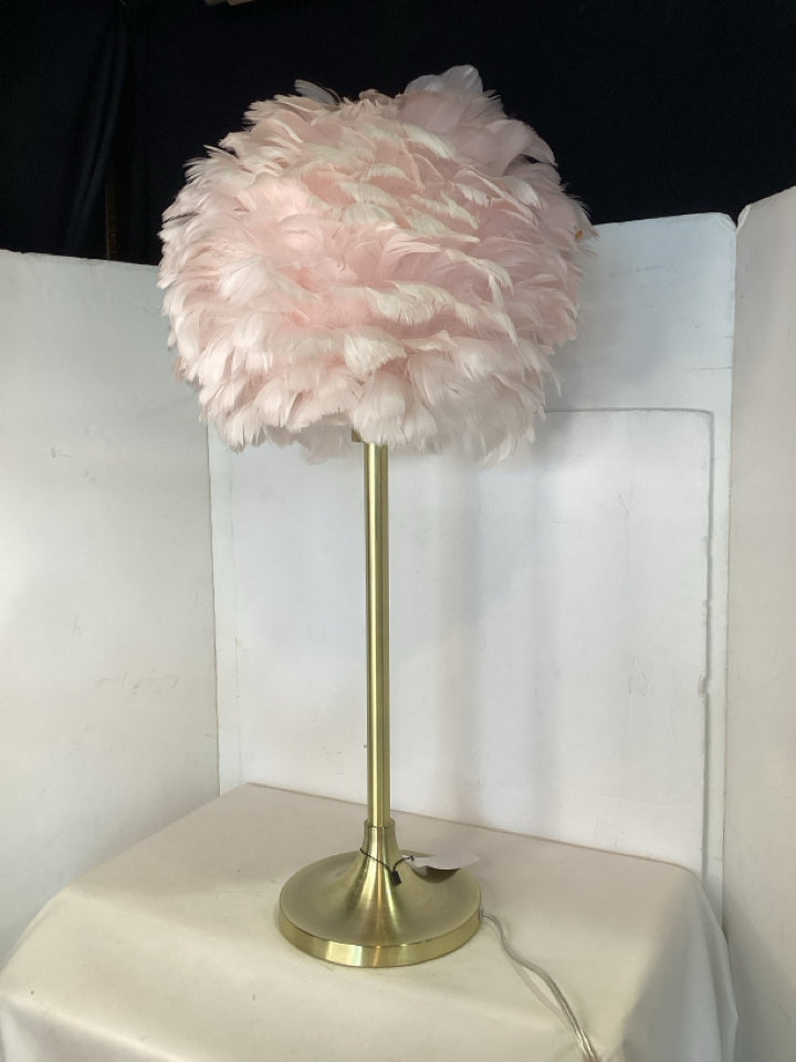 Pink Feather Lamp