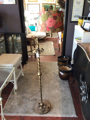 Vintage Gold Metal Floor Lamp