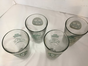 Ohio University Set of 4 Green Glass Bobcat Glasses