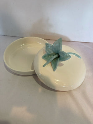 Royal Haege Lidded White/Blue Ceramic Bowl