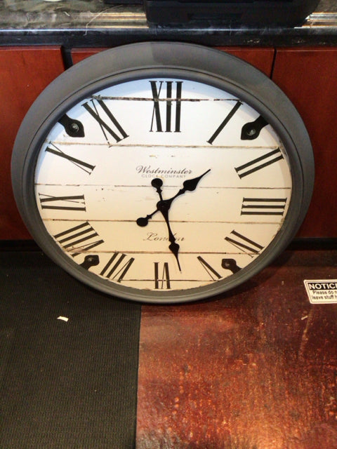 Wall Gray Plastic Clock