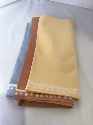 Set of 3 Multi-Color Cotton Napkins