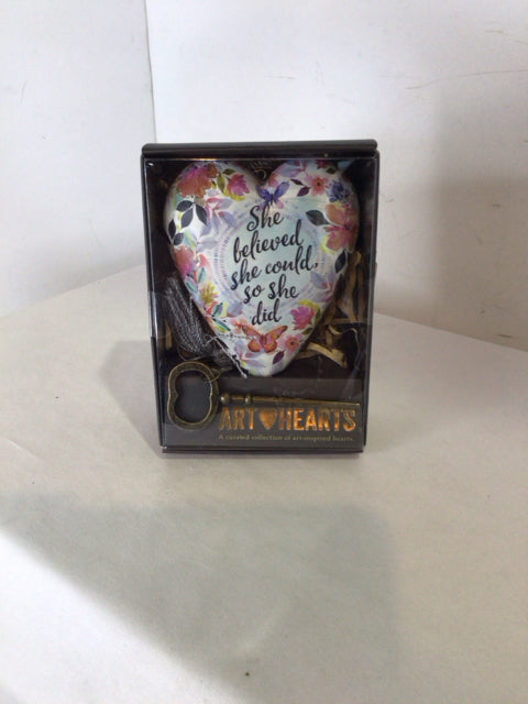 Demdaco Blue/Pink Resin Heart Misc