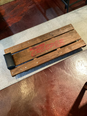 Vintage Rolling Brown Wood Mechanical