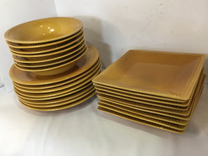 PIER 1 Gold Ceramic Dish Set