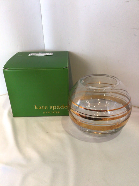 Kate Spade Rose Clear/Gold Glass Bowl