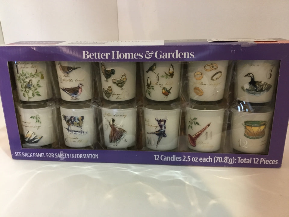 Better Homes White/Multi Set of 12 Candle