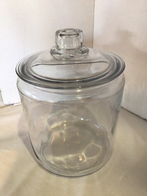 Clear Glass Lidded Canister