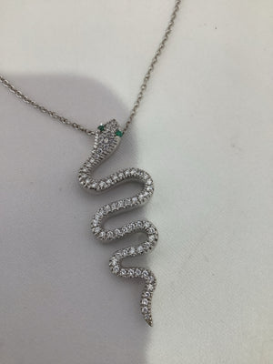 Silver Snake Necklace