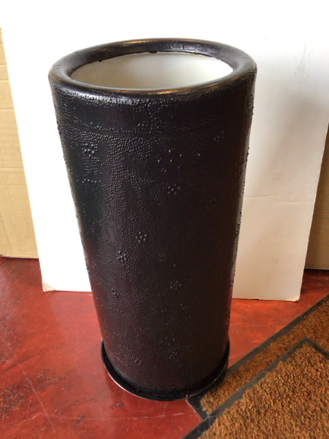 Cylinder Black Ceramic Umbrella Stand