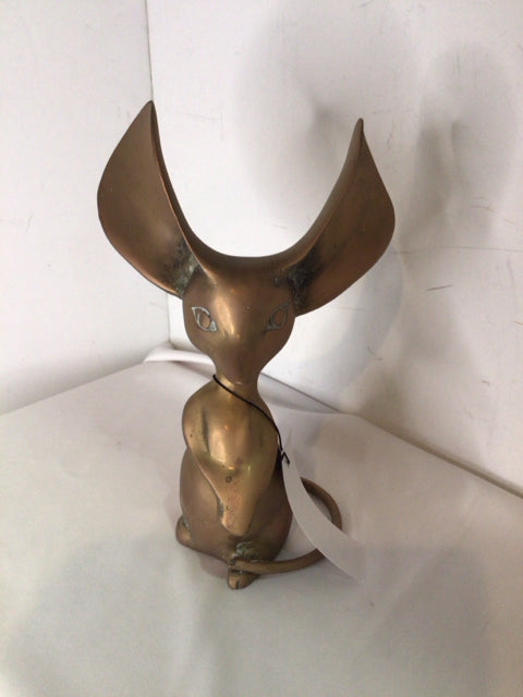 Vintage Bronze Brass Mouse Figurine