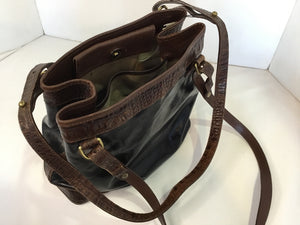 Leather Black/Brown Purse