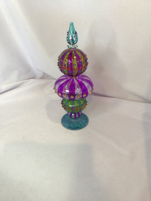 Waterford Tree Topper Purple/Blue Crystal Holiday Ornaments