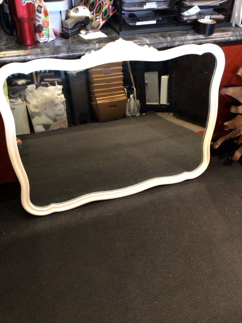 White Wood Mirror