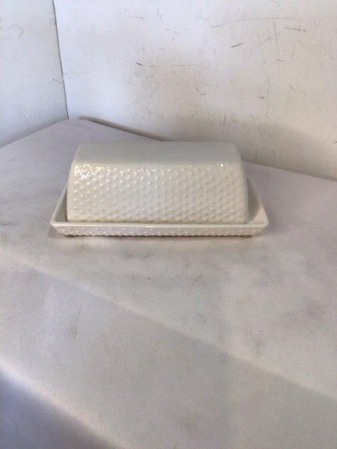 White Ceramic Butter Dish