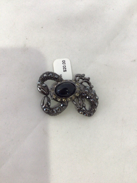 Marcasite Black Scorpion Pin